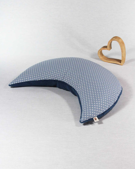 Entspannungskissen blau Punkte Raute