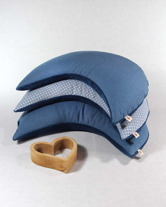 Entspannungskissen blau Punkte Raute