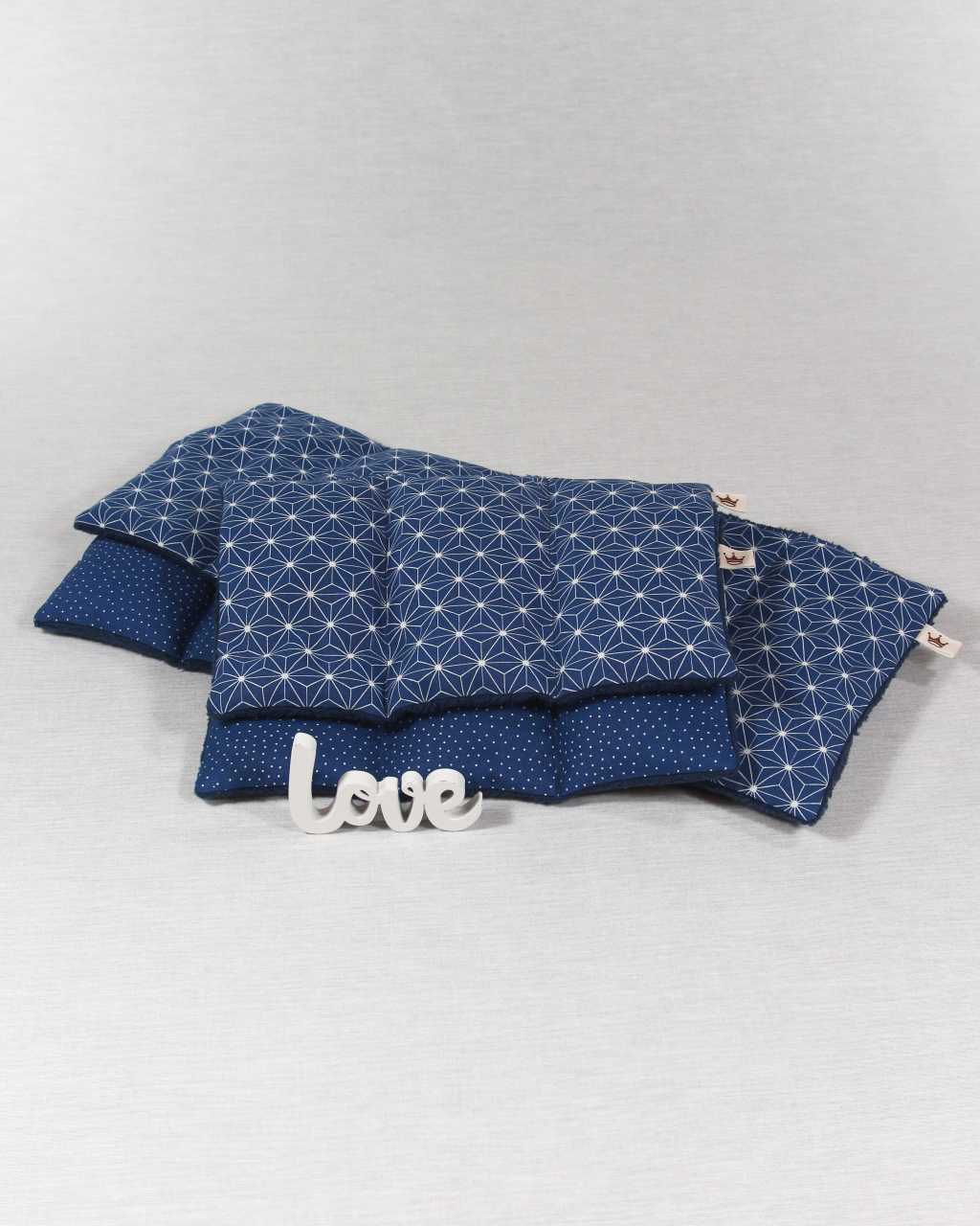 Wärmekissen blau Lebensstern mit 3 Kammern