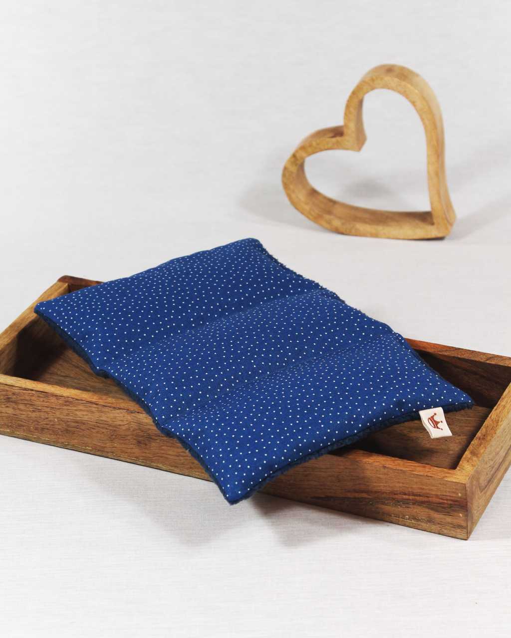 Wärmekissen blau Punkte mit 3 Kammern