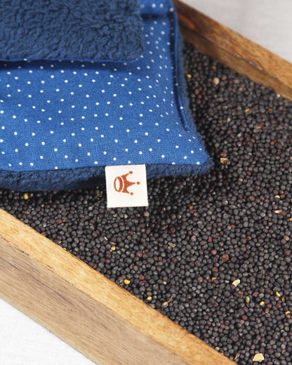 Wärmekissen blau Punkte mit 3 Kammern