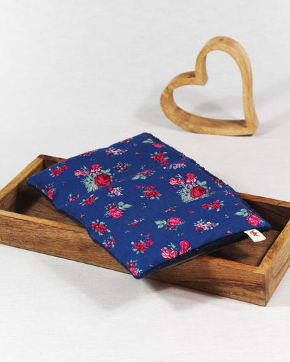 Wärmekissen blau Rose mit 3 Kammern