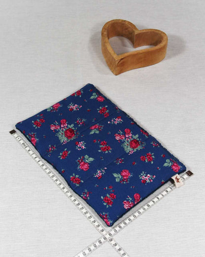 Wärmekissen blau Rose mit 3 Kammern