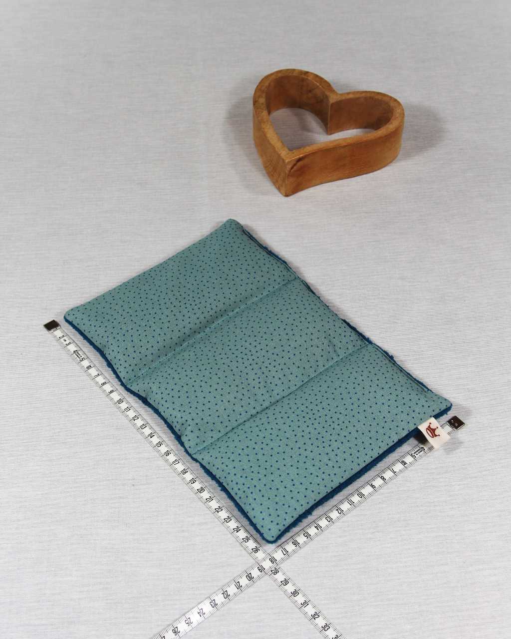 Wärmekissen petrol Punkte mit 3 Kammern