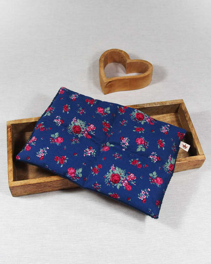 Wärmekissen blau Rose mit 4 Kammern