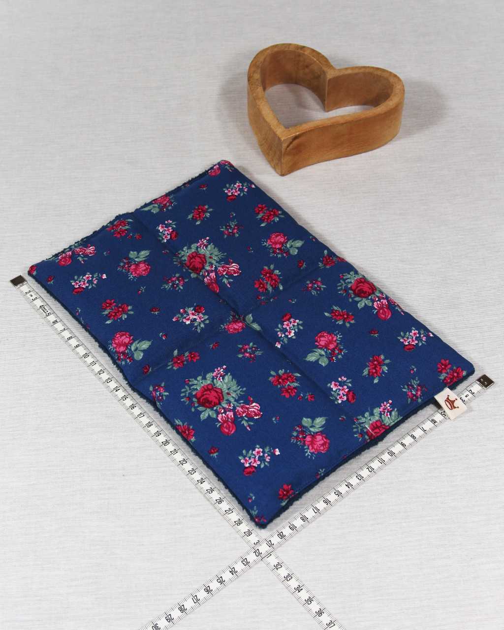 Wärmekissen blau Rose mit 4 Kammern