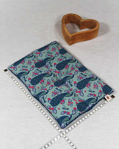 Wärmekissen petrol Pfau mit 4 Kammern