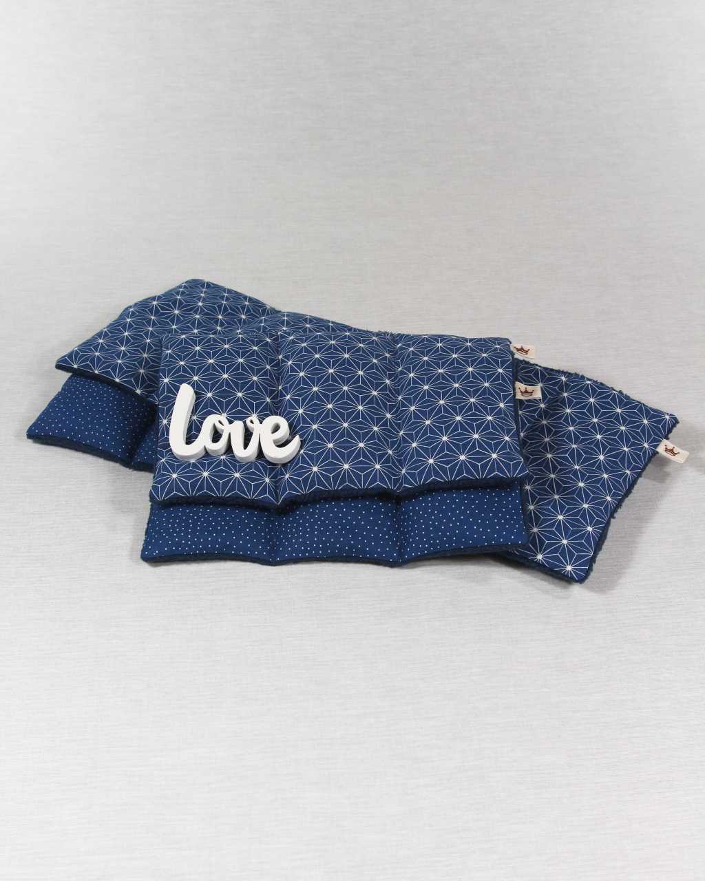 Wärmekissen blau Lebensstern mit 5 Kammern