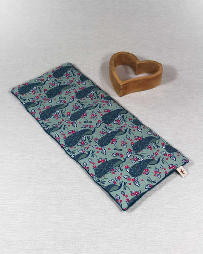 Wärmekissen petrol Pfau mit 5 Kammern