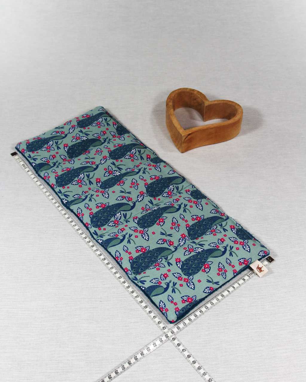 Wärmekissen petrol Pfau mit 5 Kammern