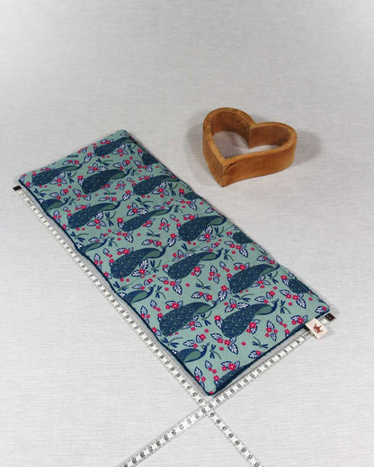 Wärmekissen petrol Pfau mit 5 Kammern