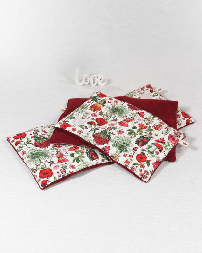 Wärmekissen rot Elfen mit 5 Kammern