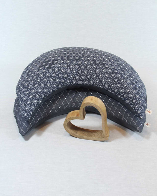 Entspannungskissen grau Lebensstern Raute