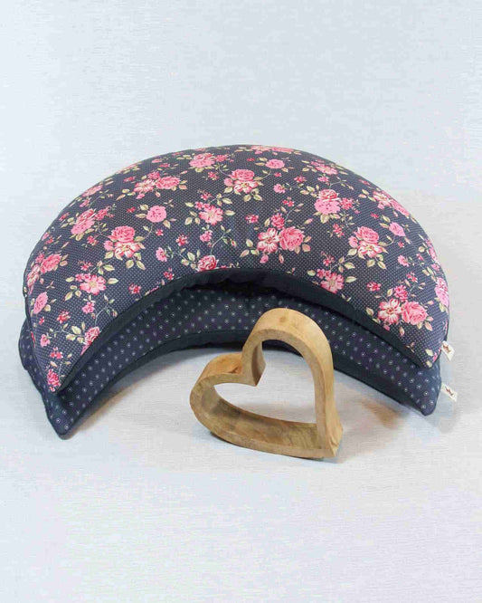 Entspannungskissen grau Rose Blümchen